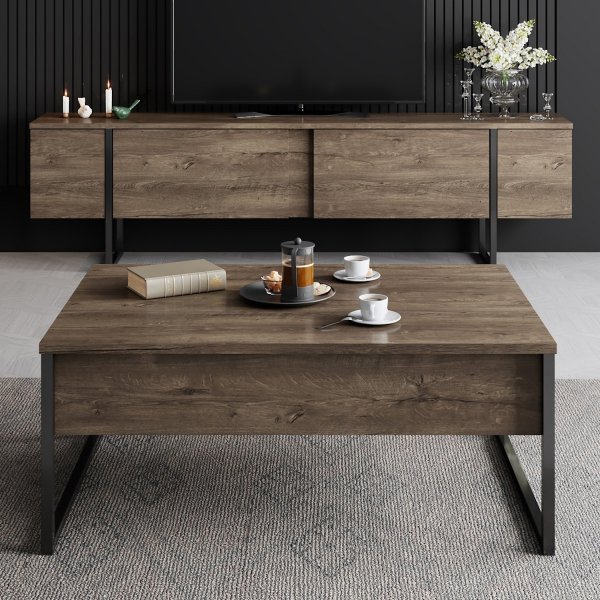 TV-bänk Lux i valnöt - 180 cm TV-bänk Lux i valnöt - 180 cm