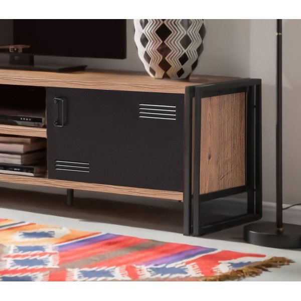 Cosmo Rex TV-bänk - Furu/svart Cosmo Rex TV-bänk - Furu/svart