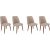 Ensemble de chaises de salle  manger Hugo, 4 pcs - Crme/or