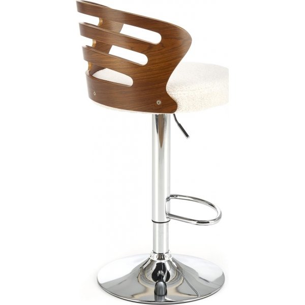 Tabouret de bar Pelican 109 - Crème/noyer Tabouret de bar Pelican 109 - Crème/noyer