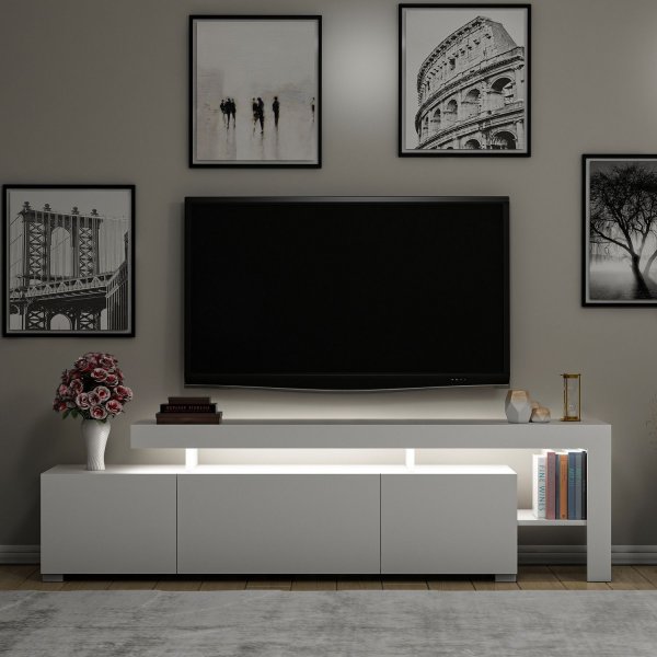 Meuble TV Beliz - Blanc Meuble TV Beliz - Blanc