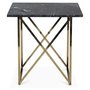 Paladium Lampbord 55 x 55 cm - Mssing / Gr marmor