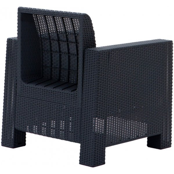 Groupe de salon Aksu avec canapé 3 places - Anthracite Groupe de salon Aksu avec canapé 3 places - Anthracite