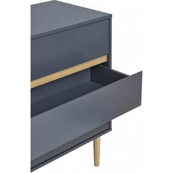 Commode Bisley - Gris fonc/pin