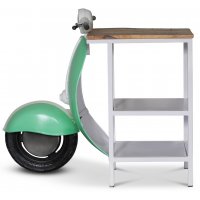 Vintage Vespa bardisk/sängbord - Vit/grön Vintage Vespa bardisk/sängbord - Vit/grön