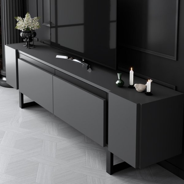 Erki TV-bnk - antracit/svart