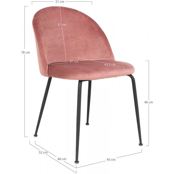 Geneve Matstol - Rosa/svart