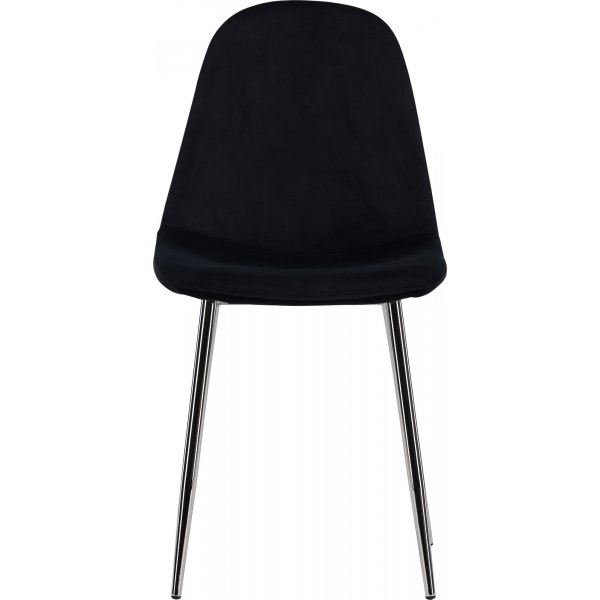 Chaise Bridge - Velours noir/chrome Chaise Bridge - Velours noir/chrome