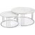 Verado soffbord 60/80 cm - Vit marmor
