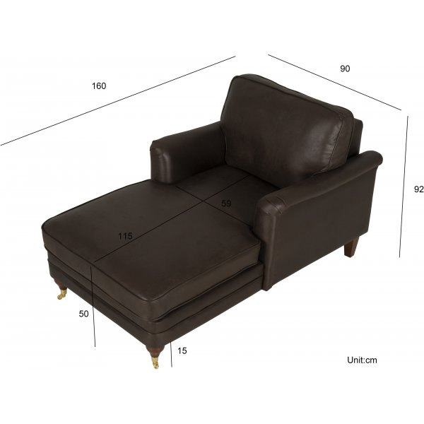 Howard Watford Deluxe divanfåtölj - Vintagebrunt konstläder Howard Watford Deluxe divanfåtölj - Vintagebrunt konstläder