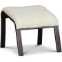 Lammet / Fushion fotpall i frskinn scandinavian moonlight - Mrk Valnt + Flckborttagare fr mbler