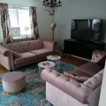 Kundbild Royal Chesterfield 3-sits soffa i rosa sammet: Väldigt fina möbler till ett...