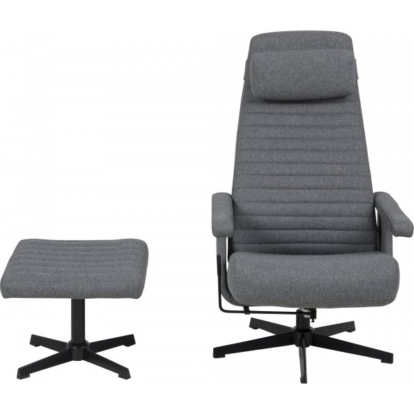 Fauteuil inclinable Tranby avec repose-pieds - Gris