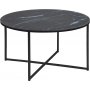 Alisma soffbord 80 cm - Svart marmor