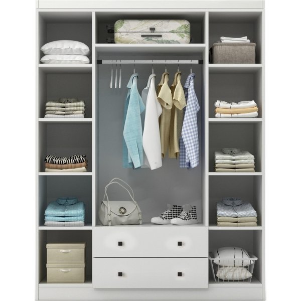 Armoire Lavinia 140 x 50 x 210 cm - Blanc