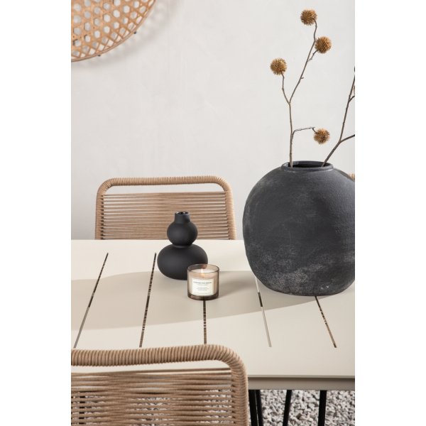 Lina utematgrupp med 6 st Lindos stolar - Beige/Brun Lina utematgrupp med 6 st Lindos stolar - Beige/Brun