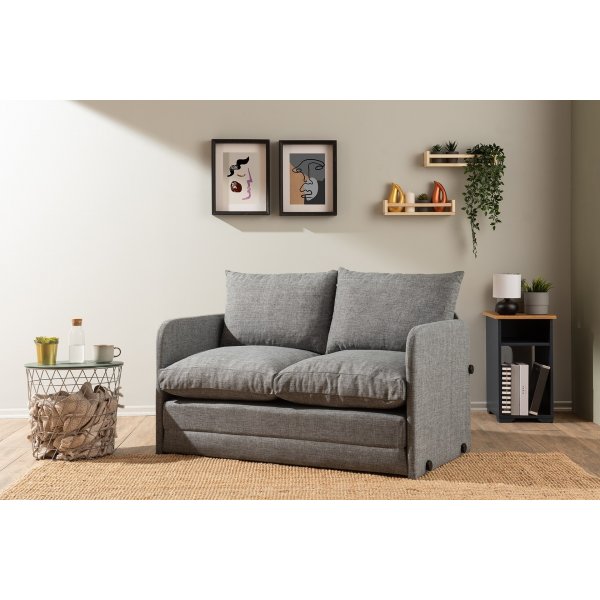 Canapé convertible 2 places Saga - Gris clair Canapé convertible 2 places Saga - Gris clair