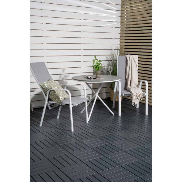 Parma utematgrupp med 2 st Copacabana stolar - Grå/Vit Parma utematgrupp med 2 st Copacabana stolar - Grå/Vit