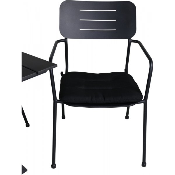 Denver utematgrupp med 4 st Nicke stolar - Svart Denver utematgrupp med 4 st Nicke stolar - Svart