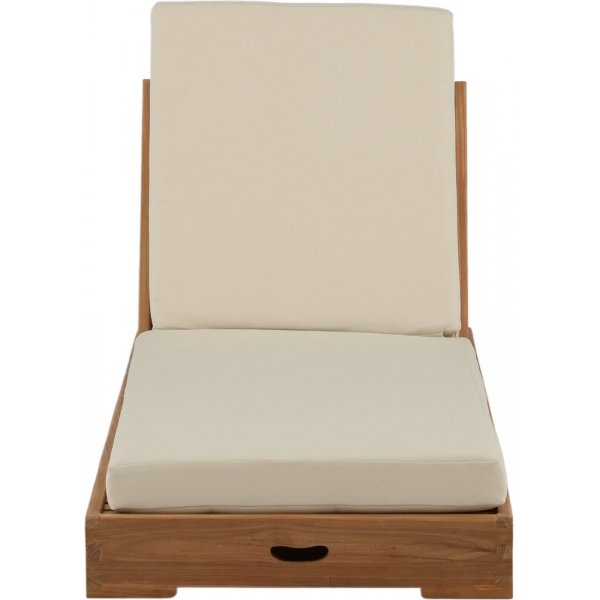Kenya solsäng - Beige/Teak Kenya solsäng - Beige/Teak