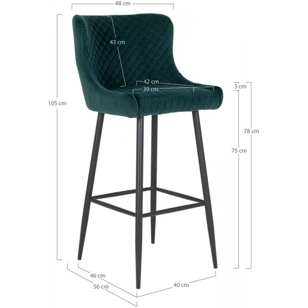 Dallas Barstol - Grön/svart Dallas Barstol - Grön/svart