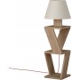 Kozena golvlampa - Ek/vit