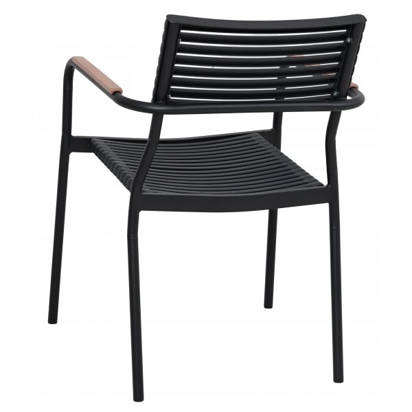 Matgrupp med 4 stolar och matbord 122 cm beige/svart - Merca/Pino