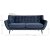 Monte 3-sits soffa - Mörkblå/svart