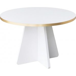 Table basse champignon 60 cm - Dor/blanc