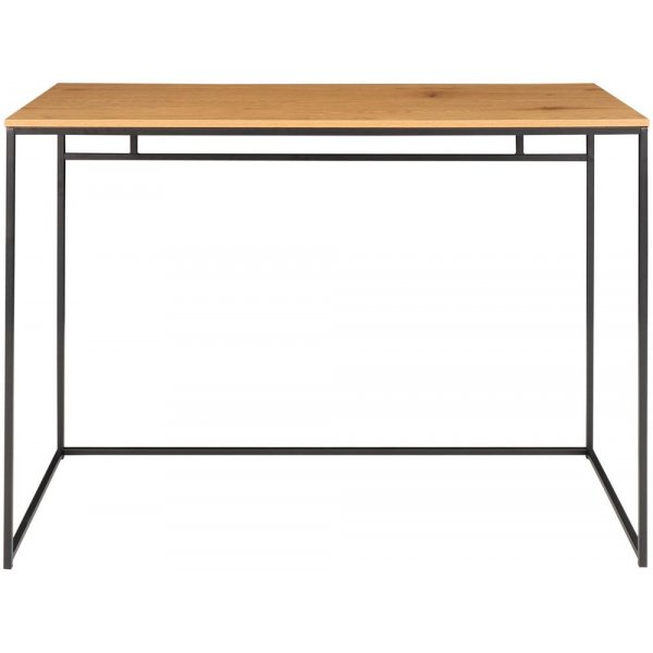 Bureau Blanc 45x100 cm - Noir/imitation chne