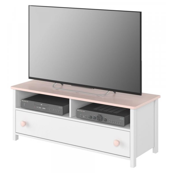 Stephany TV-bänk - Vit/rosa Stephany TV-bänk - Vit/rosa
