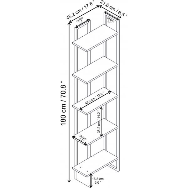 Bibliothèque Alice - Blanc/or Bibliothèque Alice - Blanc/or