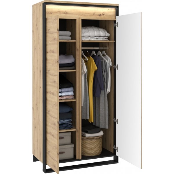 Quant garderob 95 cm - Artisan ek/svart Quant garderob 95 cm - Artisan ek/svart