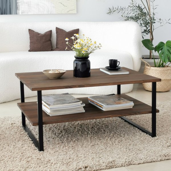 Table basse Neta 85 x 60 cm - Noyer Table basse Neta 85 x 60 cm - Noyer