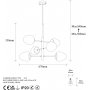 Arve taklampa 10195 - Svart/antik/vit