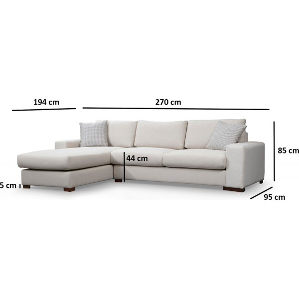 Long divansoffa - Beige Long divansoffa - Beige