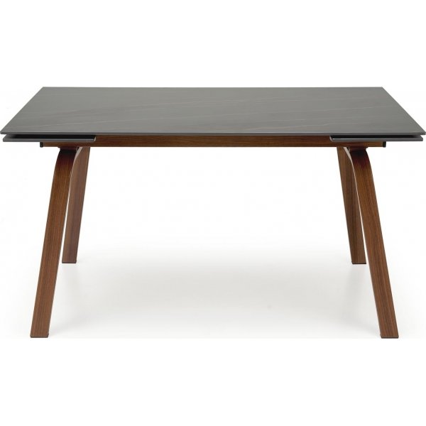 Lozano matbord 140-200 x 82 cm - Svart marmor/valnt