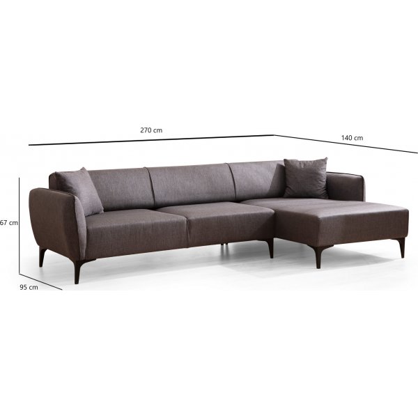 Canapé divan Belissimo - Gris foncé Canapé divan Belissimo - Gris foncé