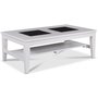 JASMINE soffbord - Vit / Svart granit