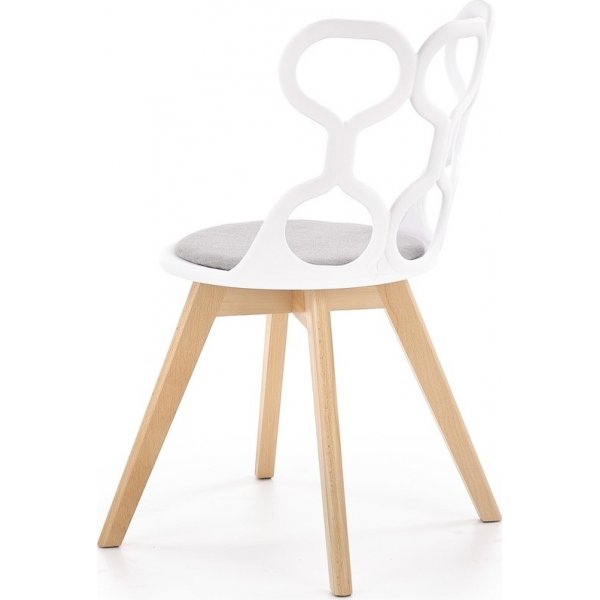 Vernon matstol - Vit/grå/Trä Vernon matstol - Vit/grå/Trä