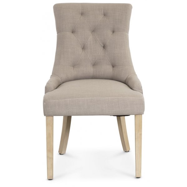 Matstol beige med träben - Tuva + Fläckborttagare för möbler Matstol beige med träben - Tuva + Fläckborttagare för möbler