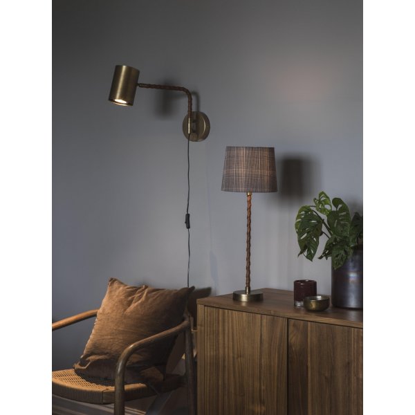 Nora wandlamp - Antiek messing - 25 cm