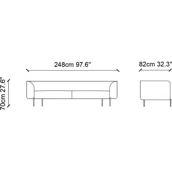 Soffa Macaroon - 248 cm Soffa Macaroon - 248 cm