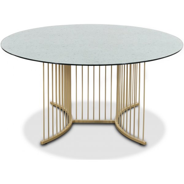 Tiffany Falcon soffbord 100 cm - Mssing / Terrazzo glasskiva