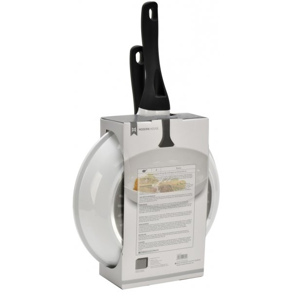 Le Chef stekpannor set om 2 st - Vit / svart Le Chef stekpannor set om 2 st - Vit / svart