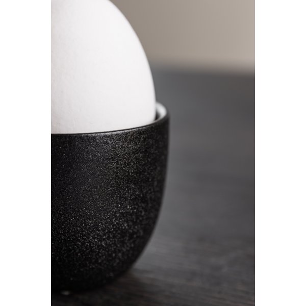 Wabi sabi eierdopje - Zwart