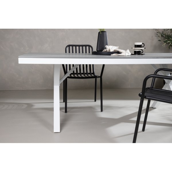 Garcia matbord 200 x 100 cm - Ljusgrå/vit Garcia matbord 200 x 100 cm - Ljusgrå/vit