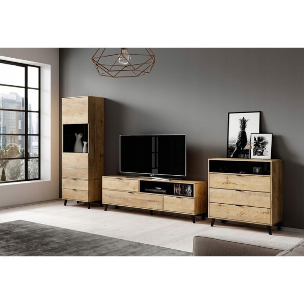 Intel mediabank - Eiken/zwart Intel mediabank - Eiken/zwart