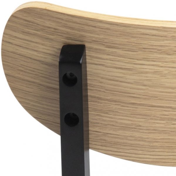 Roxby matstol - Ek/svart Roxby matstol - Ek/svart