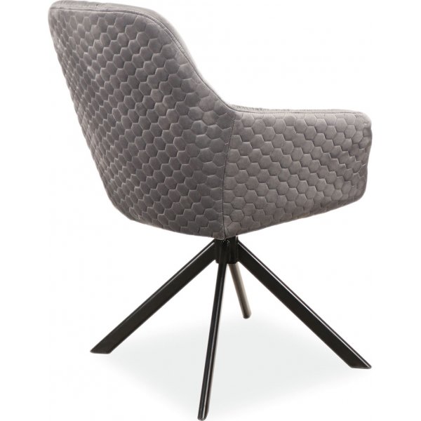 Chaise de salle à manger Astoria - Velours gris Chaise de salle à manger Astoria - Velours gris